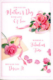 In this image, a Mother's Day card unfolds like a delicate floral daydream, capturing the warmth of a thoughtful gesture shared in Brockley. The design centres on lush pink roses, scattered in informal yet harmonious clusters across a creamy white background. Each bloom appears soft and velvety, with layered petals that swirl outward from the centre and curl slightly at the edges, suggesting openness and tenderness. The colour range flows from subtle blush pinks to deeper rose shades, creating a gentle gradient reminiscent of sunset tones over Hilly Fields. Around these main clusters, individual petals rest lightly on the surface, positioned as though they've just drifted down, adding a sense of movement and quiet celebration. A softly coloured ribbon winds through the arrangement, its satin-like texture catching the light in small highlights, looping around the largest bouquet and trailing gracefully off to the side, much like the finishing touch on a hand-tied gift. Interwoven among the flowers is flowing, hand-lettered script, the cursive lines smooth and rounded, conveying affectionate Mother's Day sentiments that feel personal and heartfelt. The light that falls across the card is gentle and diffused, giving everything a warm, inviting glow, similar to natural daylight filtering into a Brockley living room on a peaceful Sunday. The overall impression is one of calm romance and honest appreciation, a visual expression of love that would pair beautifully with fresh flowers brought home from Brockley Flowers or delivered to a doorstep nearby to celebrate a special mum.